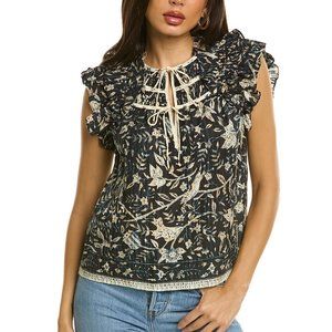 Ulla Johnson Asmara Top, Rainforest - Size 8